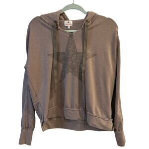 Sundry Size 1 Small Star Hoodie Light Brown